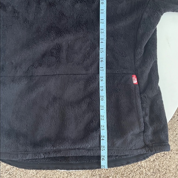 The North Face Fleece Quarter-Zip Pullover Jacket Large Black Front Pocket - Picture 14 of 14